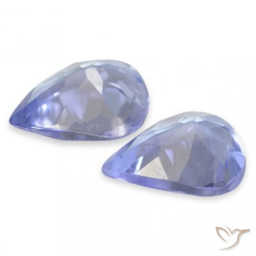 Gemas de Tanzanita Azul claro natural de 0.48 ct, En forma de pera, VS
