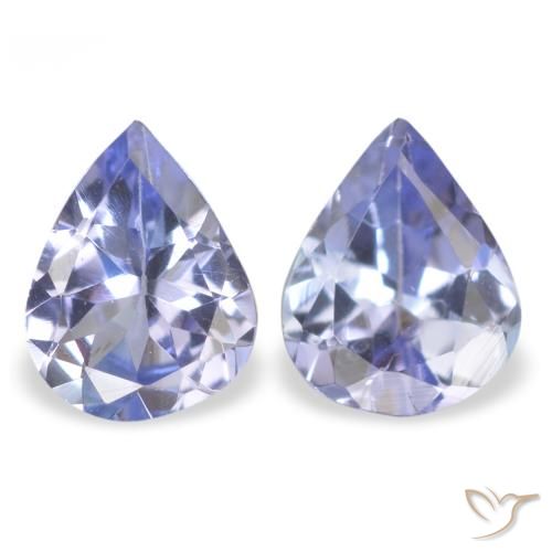 0.70ctw Natural Azul pastel Tanzanita, En forma de pera, VS