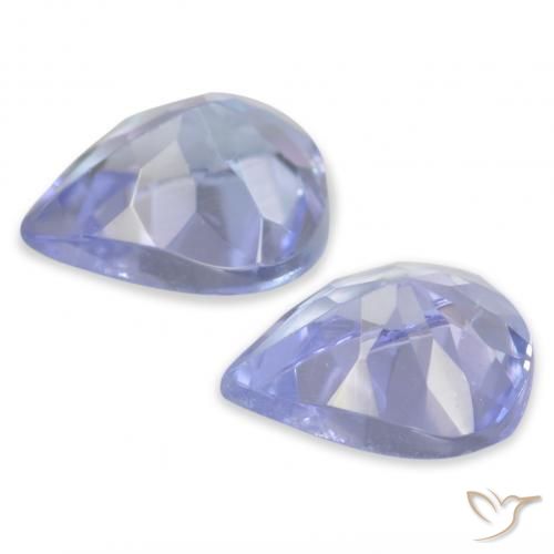Gemas de Tanzanita Azul pastel natural de 0.70 ct, En forma de pera, VS