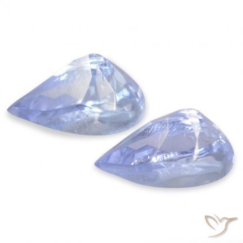 Gemas de Tanzanita Azul claro natural de 0.51 ct, Marquesa, VS