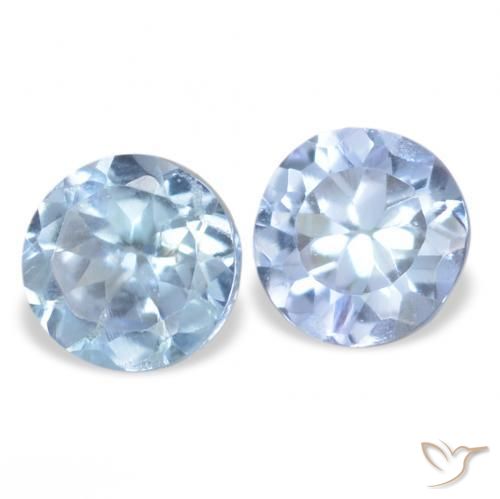 Gemas de Tanzanita Blanco azulado natural de 0.29 ct, Redondo, VS