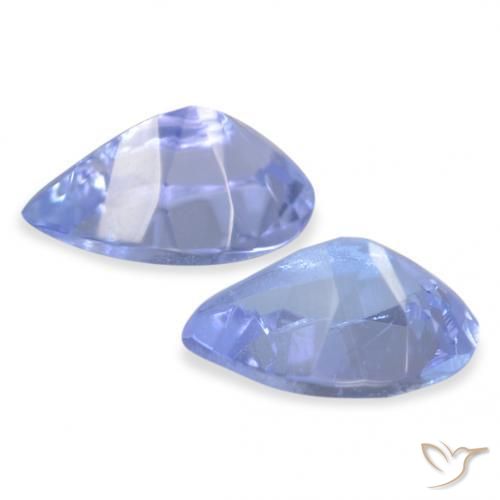 Gemas de Tanzanita Azul claro natural de 0.43 ct, En forma de pera, VS