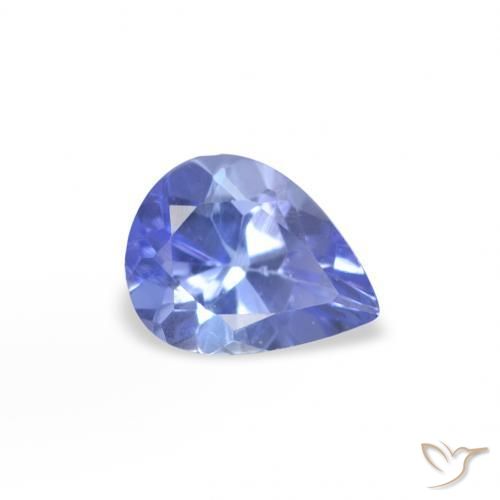 Tanzanita Azul violeta intenso natural de 0.35 ct, En forma de pera, VS