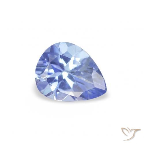 Tanzanita Azul pastel natural de 0.38 ct, En forma de pera, VS