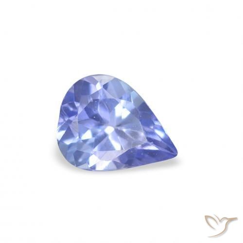 Tanzanita Azul violeta natural de 0.34 ct, En forma de pera, VS