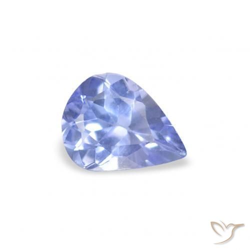 Tanzanita Azul pastel natural de 0.34 ct, En forma de pera, VS