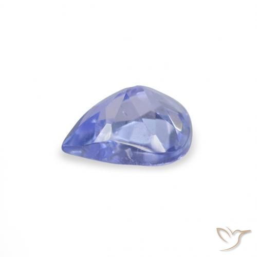 Tanzanita Azul pastel natural de 0.34 ct, En forma de pera, VS