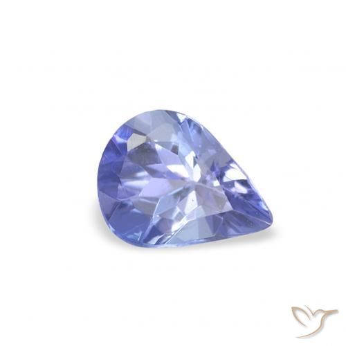 Tanzanita Azul púrpura eléctrico natural de 0.32 ct, En forma de pera, VS