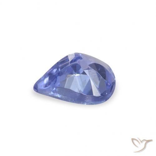 Tanzanita Azul púrpura eléctrico natural de 0.32 ct, En forma de pera, VS
