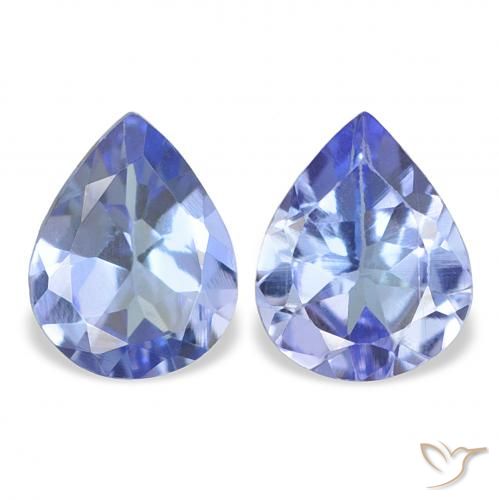0.57ctw Natural Azul púrpura eléctrico tanzanita, En forma de pera, VS