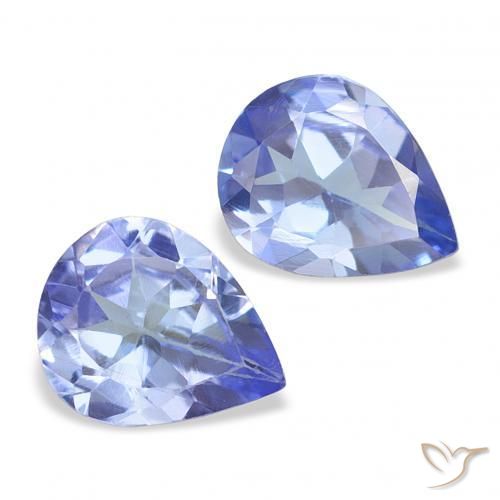 Gemas de Tanzanita Azul púrpura eléctrico natural de 0.57 ct, En forma de pera, VS