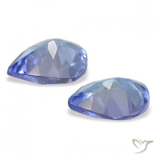 Gemas de Tanzanita Azul púrpura eléctrico natural de 0.57 ct, En forma de pera, VS