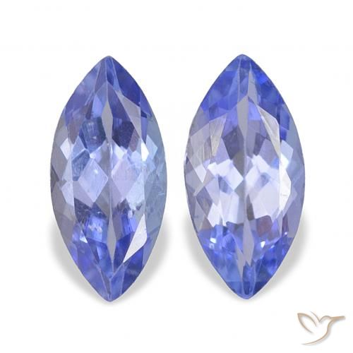 0.82ctw Natural Azul púrpura eléctrico Tanzanita, Marquesa, VS