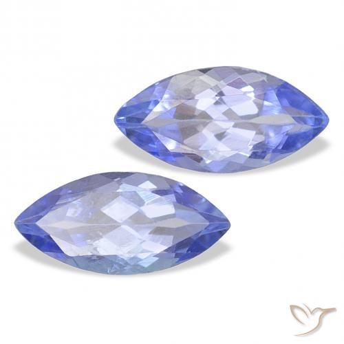 Gemas de Tanzanita Azul púrpura eléctrico natural de 0.82 ct, Marquesa, VS