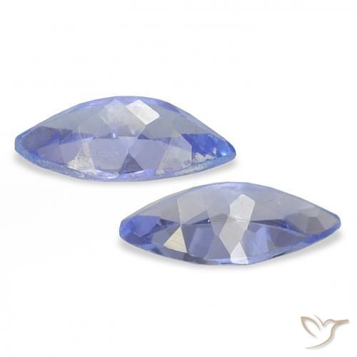 Gemas de Tanzanita Azul intenso natural de 0.64 ct, Marquesa, VS