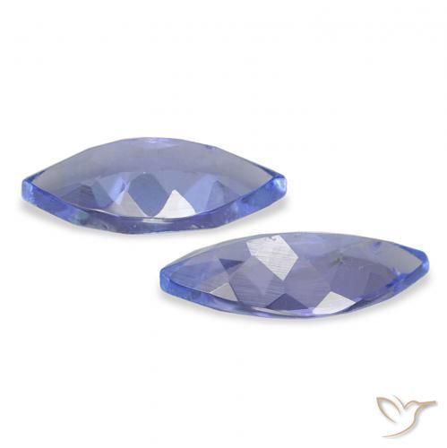 Gemas de Tanzanita Azul pastel natural de 0.64 ct, Marquesa, VS