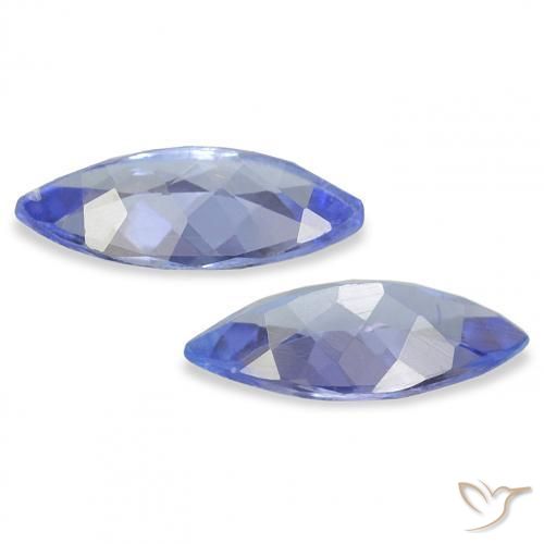 Gemas de Tanzanita Azul claro natural de 0.59 ct, Marquesa, VS