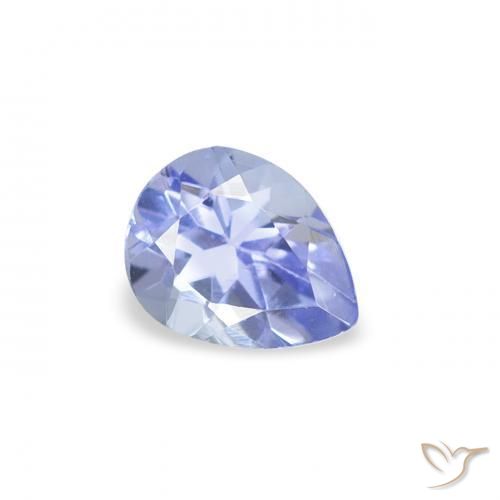 Tanzanita Azul claro natural de 0.40 ct, En forma de pera, VS