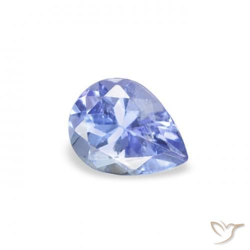 Tanzanita Azul pastel natural de 0.36 ct, En forma de pera, VS