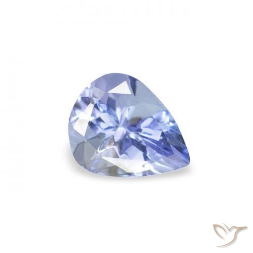 Tanzanita Azul pastel natural de 0.43 ct, En forma de pera, VS
