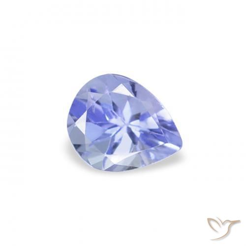 Tanzanita Azul pastel natural de 0.40 ct, En forma de pera, VS