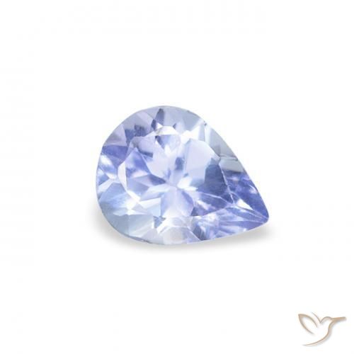 Tanzanita Azul pastel natural de 0.37 ct, En forma de pera, VS