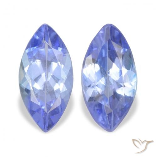 0.74ctw Natural Azul púrpura eléctrico Tanzanita, Marquesa, VVS-VS