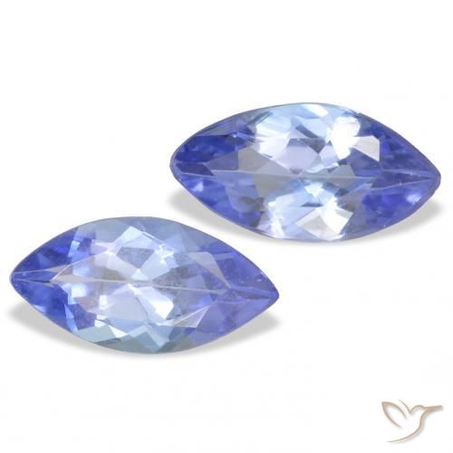 Gemas de Tanzanita Azul púrpura eléctrico natural de 0.74 ct, Marquesa, VVS-VS