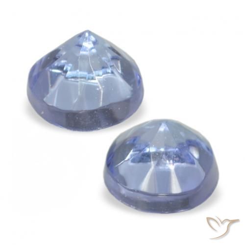 Gemas de Tanzanita Azul púrpura claro natural de 0.32 ct, Redondo, VVS-VS