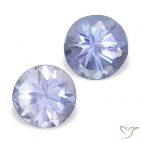 Gemas de Tanzanita Azul claro natural de 0.33 ct, Redondo, VVS-VS
