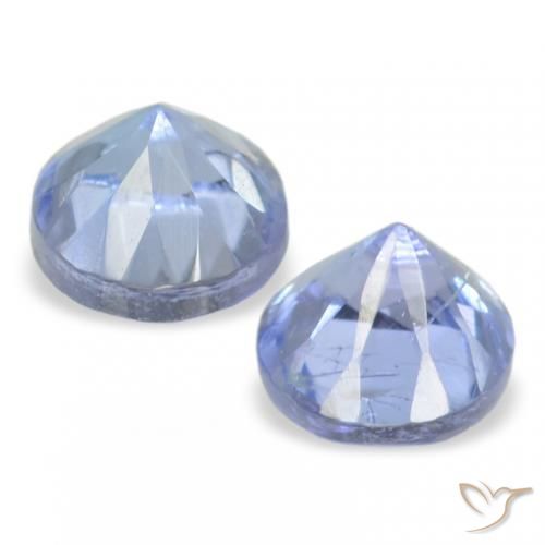 Gemas de Tanzanita Azul pastel natural de 0.33 ct, Redondo, VS