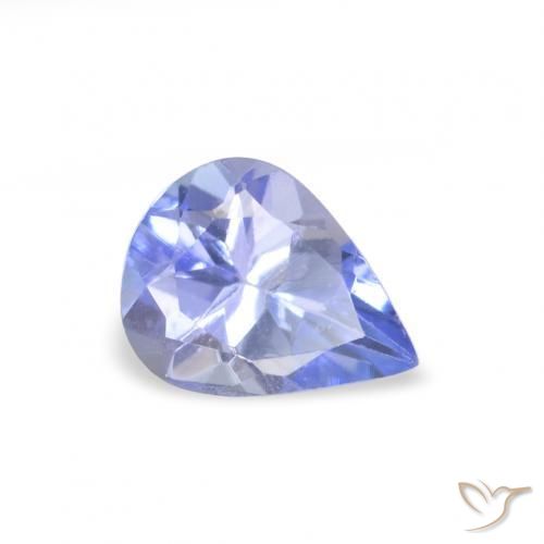 Tanzanita Azul claro natural de 0.32 ct, En forma de pera, VVS-VS