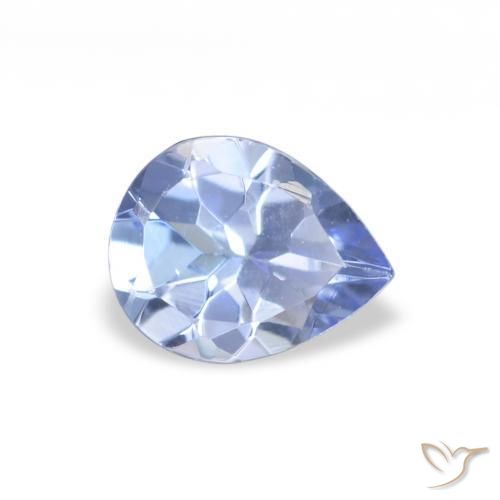 Tanzanita Azul claro natural de 0.35 ct, En forma de pera, VVS-VS