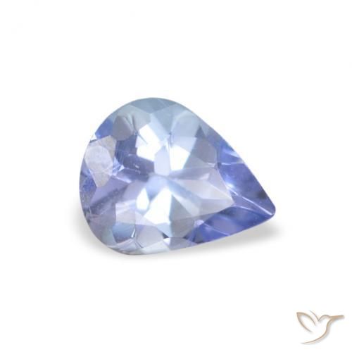 Tanzanita Azul pastel natural de 0.34 ct, En forma de pera, VS