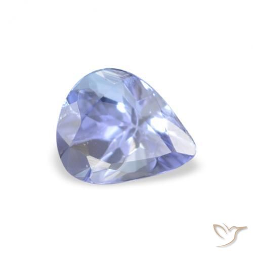 Tanzanita Azul pastel natural de 0.34 ct, En forma de pera, VS