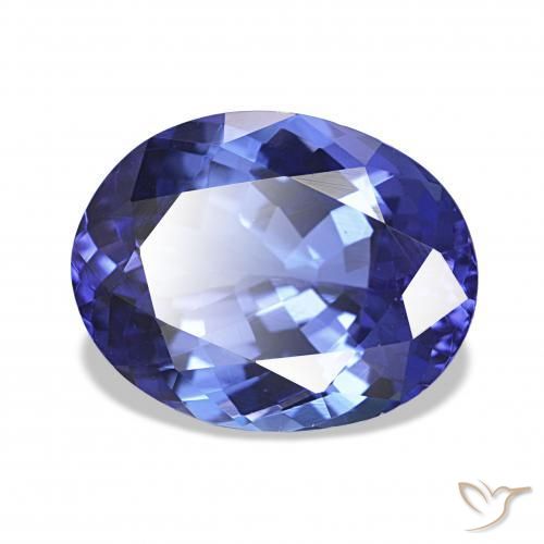 Tanzanita Azul violeta natural de 4.80 ct, Ovalada, IF
