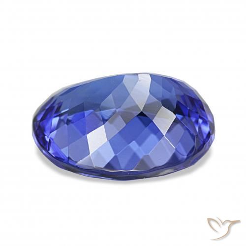Tanzanita Azul violeta natural de 4.80 ct, Ovalada, IF