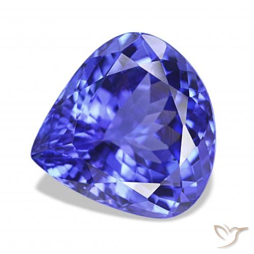 Tanzanita Azul violeta oscuro natural de 4.80 ct, En forma de pera, VVS