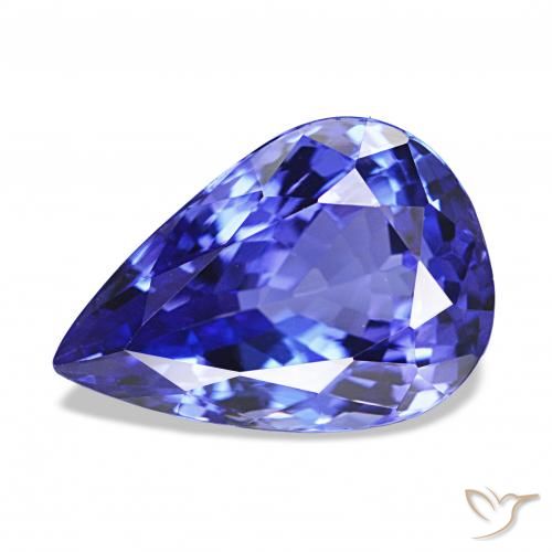 Tanzanita Azul violeta natural de 4.52 ct, En forma de pera, IF