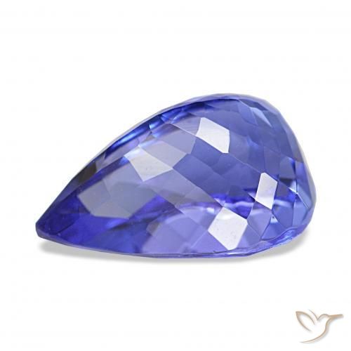 Tanzanita Azul violeta natural de 4.52 ct, En forma de pera, IF