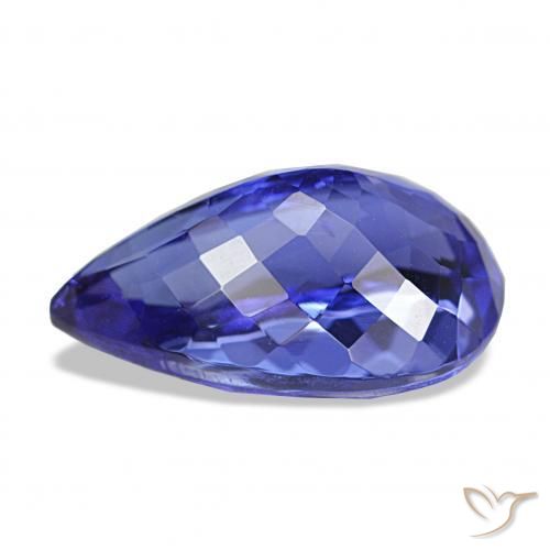 Tanzanita Azul violeta natural de 4.38 ct, En forma de pera, VVS