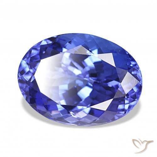 Tanzanita Azul púrpura intenso natural de 4.75 ct, Ovalada, VVS