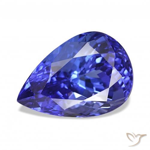 Tanzanita Azul violeta natural de 4.43 ct, En forma de pera, IF
