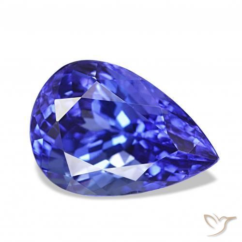 Tanzanita Azul violeta natural de 4.43 ct, En forma de pera, IF