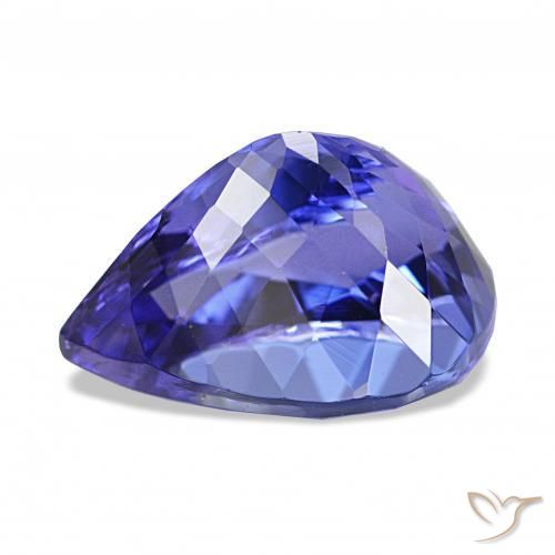 Tanzanita Azul violeta natural de 4.43 ct, En forma de pera, IF
