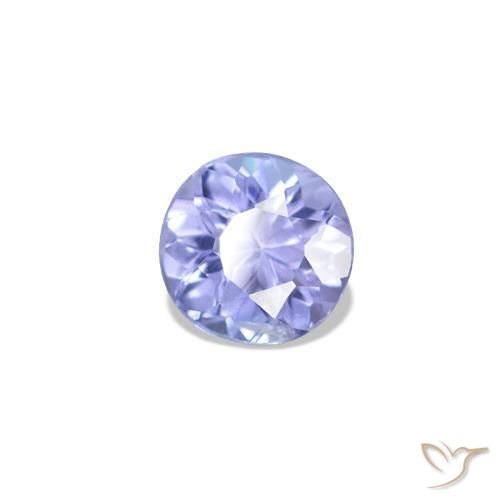 Tanzanita Azul claro natural de 0.20 ct, Corte Redondo, VS