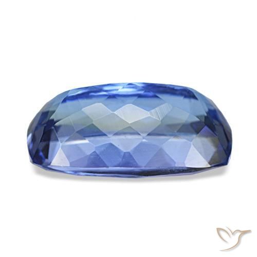 Tanzanita azul natural de 3,62 ct, corte cojín, VVS-VS