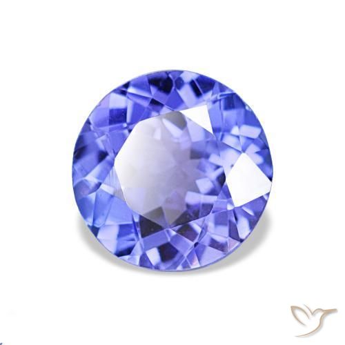 Tanzanita azul natural de 1,32 ct, corte redondo, VVS-VS