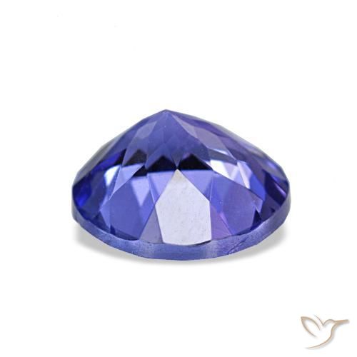 Tanzanita azul natural de 1,32 ct, corte redondo, VVS-VS
