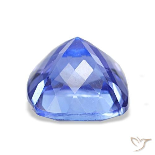 Tanzanita azul natural de 2,40 ct, corte cojín, VVS-VS